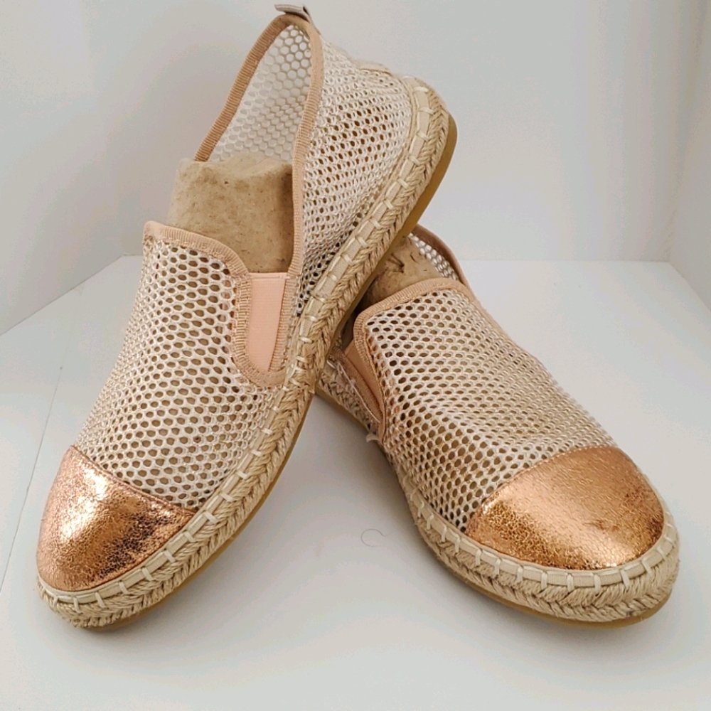 Bonnibel rose gold mesh espadrille